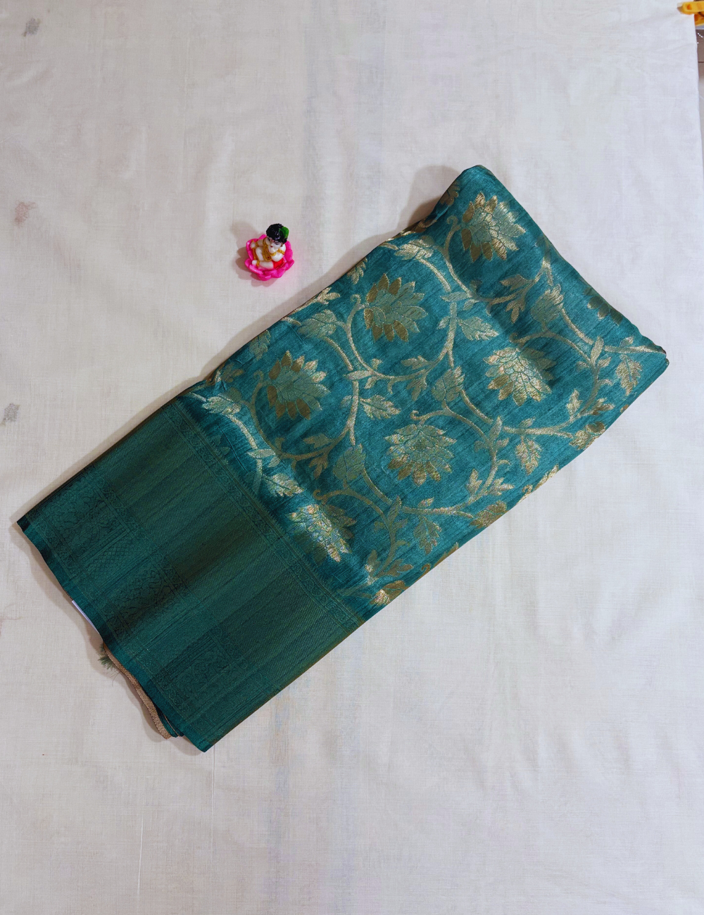 Green Banarasi Silk Saree