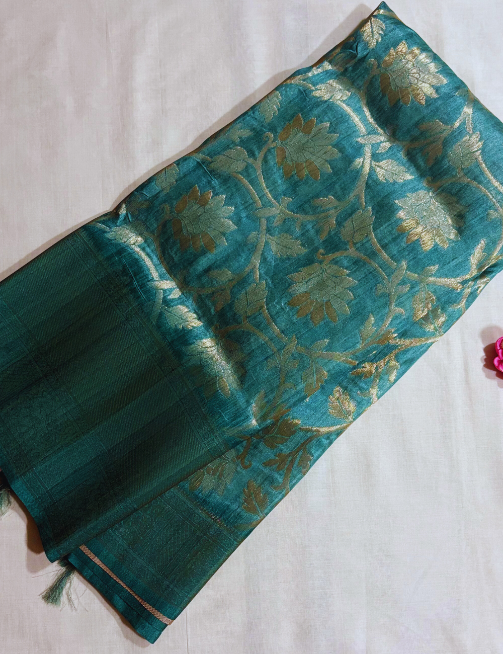 Green Banarasi Silk Saree