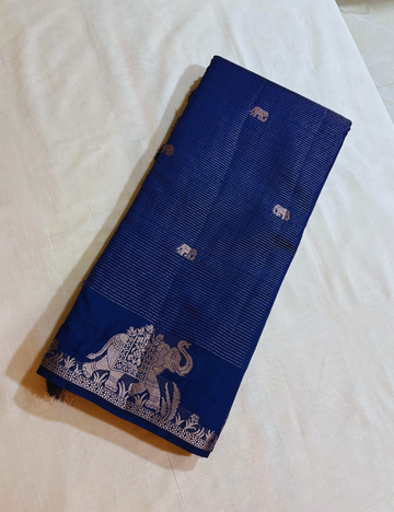 Royal Blue Handloom Saree