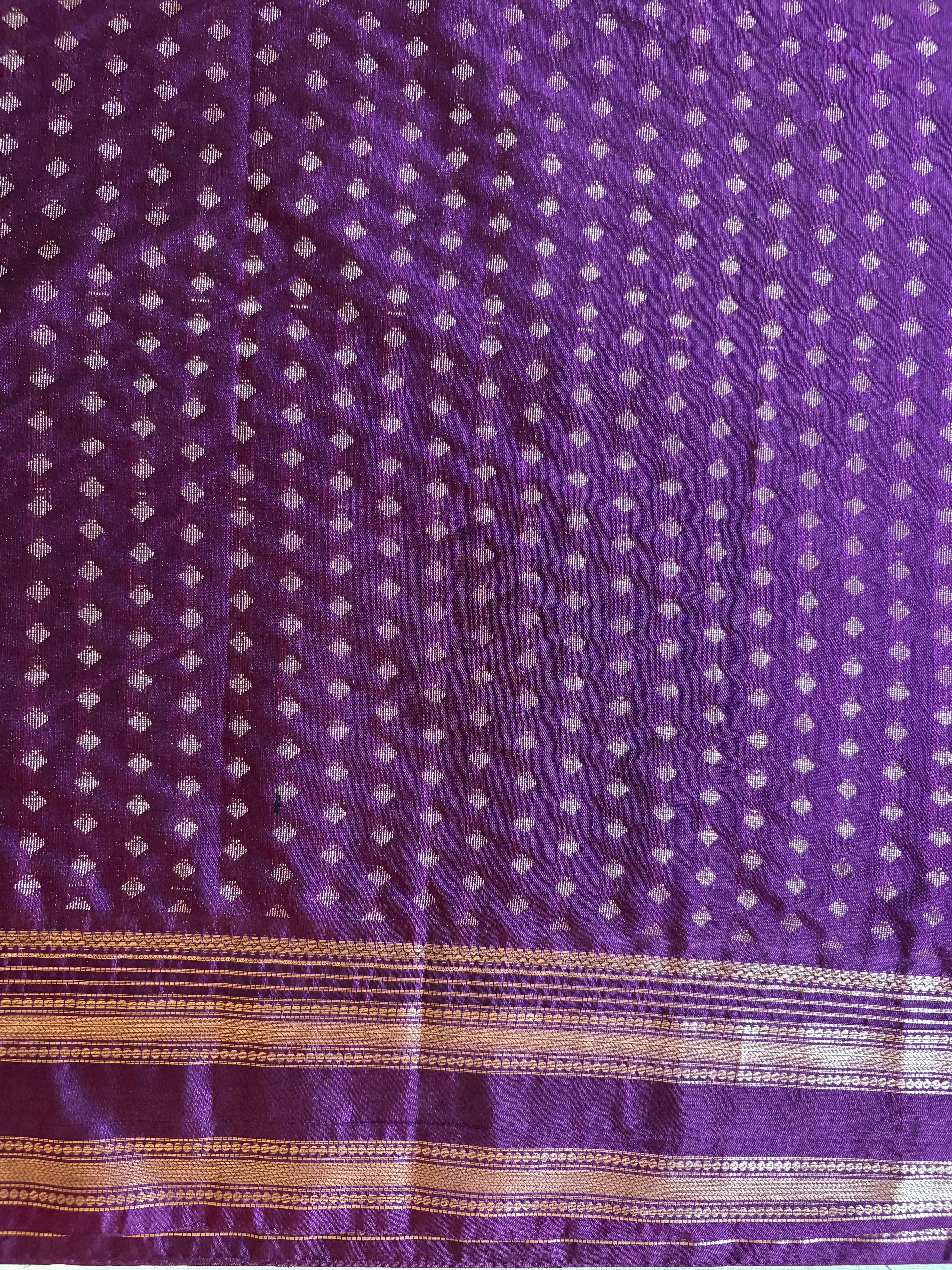 Navy Blue Semi silk saree