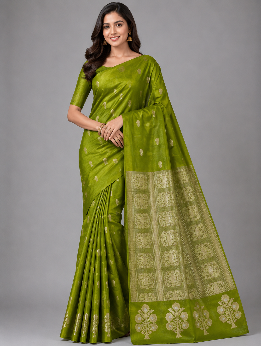 Green Viscose Silk Saree