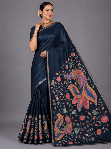 Black Kosha Tussar Saree