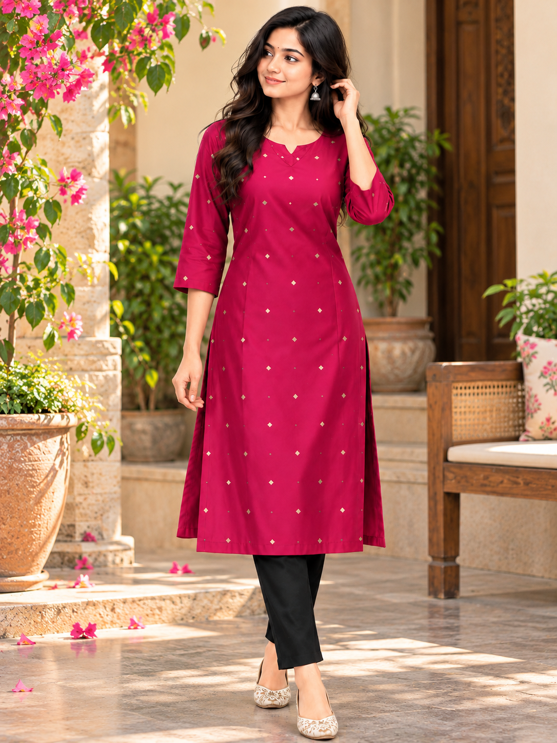 Pure Cotton Printed Kurti