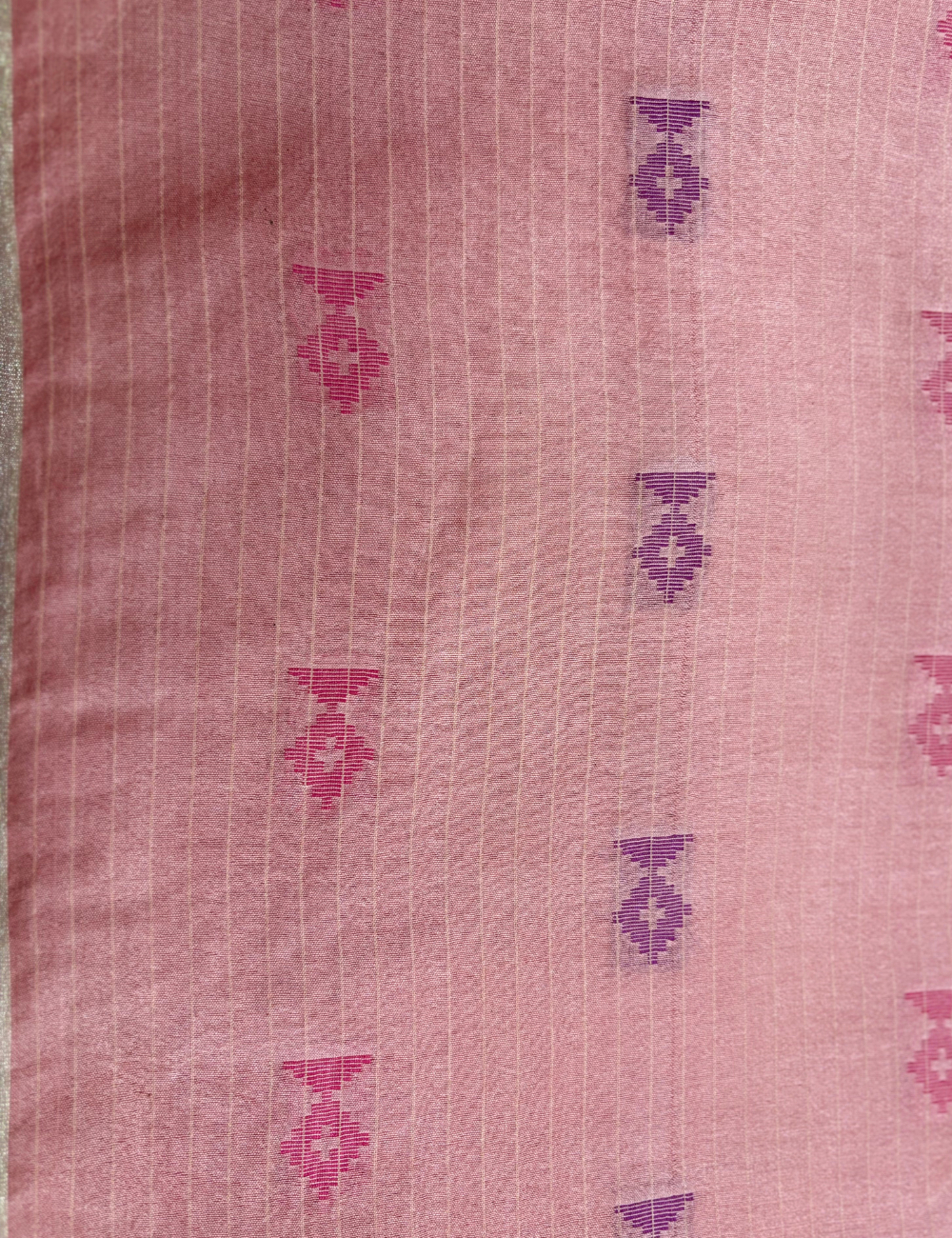 Onion Pink  IKAT  Saree