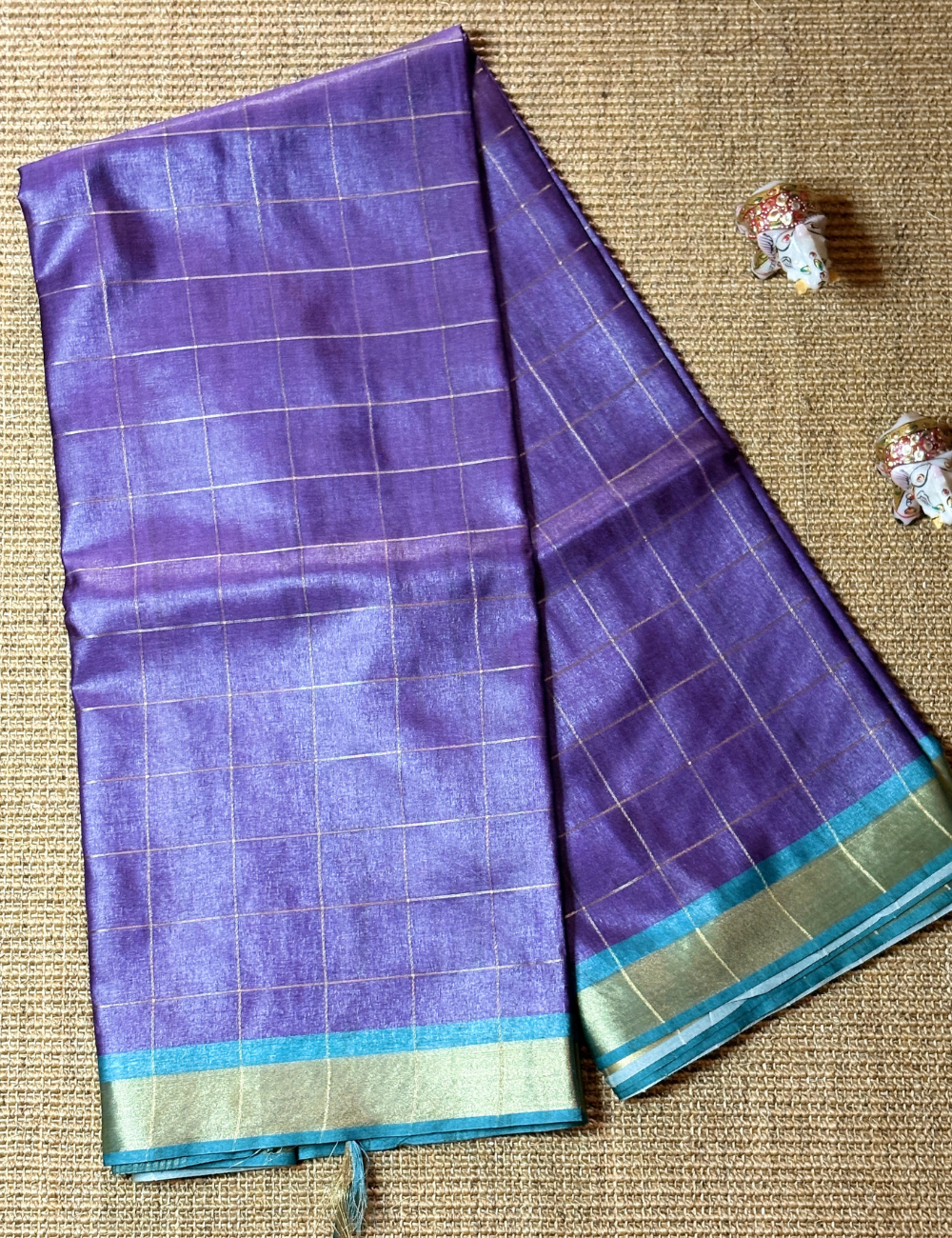 Purple  with Traditional Woven Pallu Koriya Silk Saree