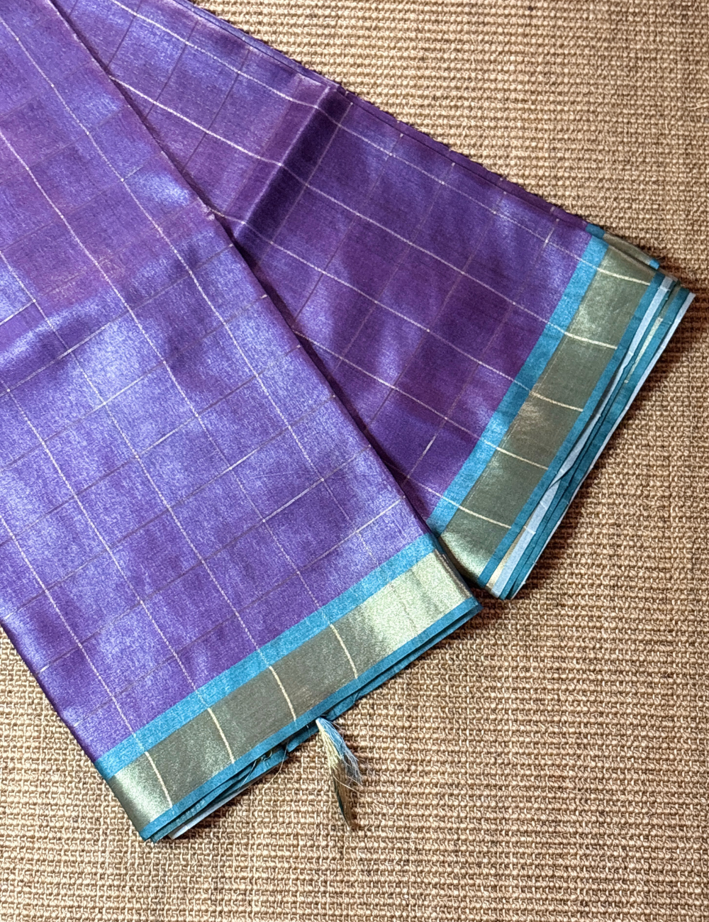 Purple  with Traditional Woven Pallu Koriya Silk Saree