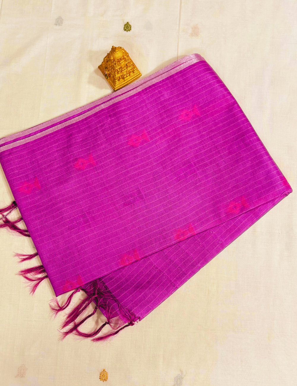 Pink IKAT Saree