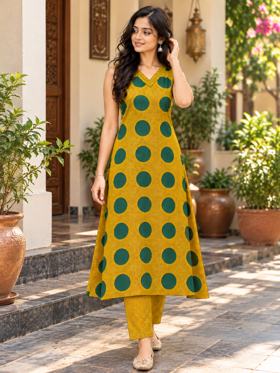Premium Pure Cotton Sleeveless Dress with Top