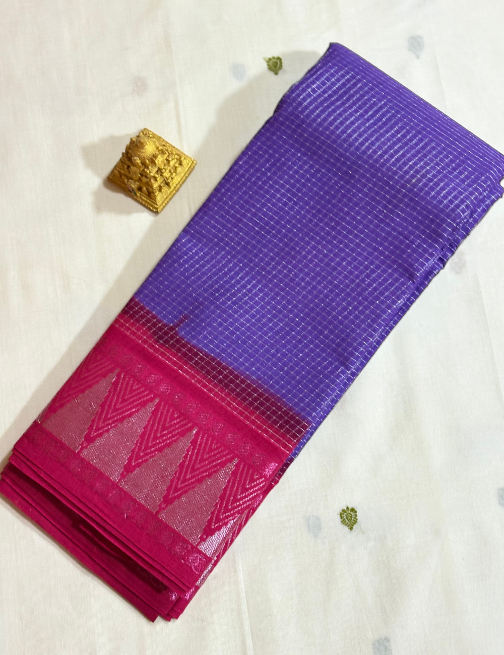 Purple With Pink COTTON SAREES