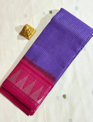 Purple With Pink COTTON SAREES