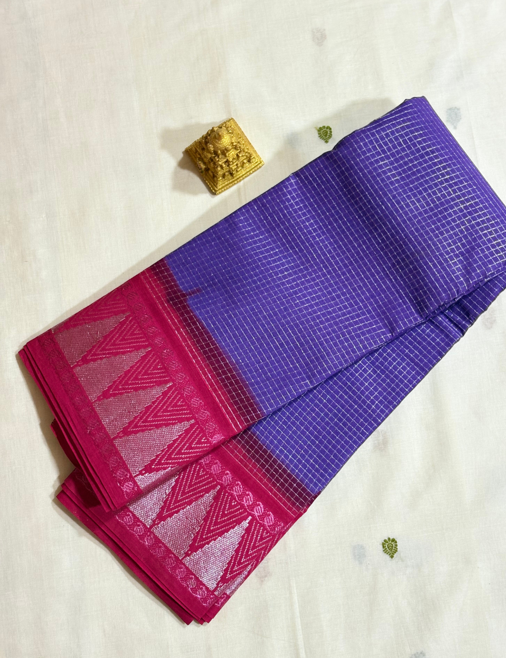 Purple With Pink COTTON SAREES