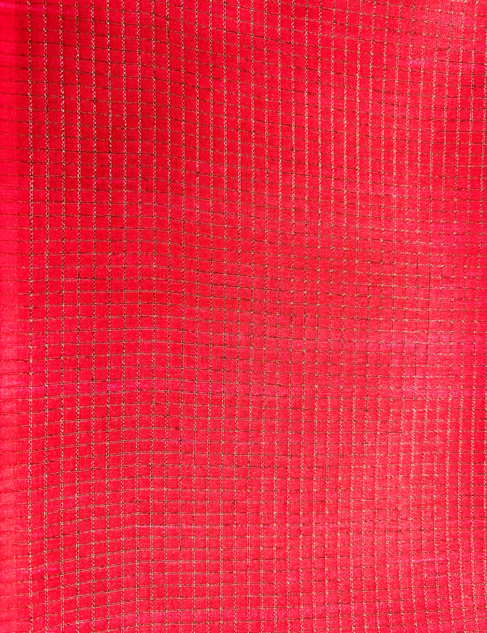 Red &Teal Pichwai Print Tussar Saree