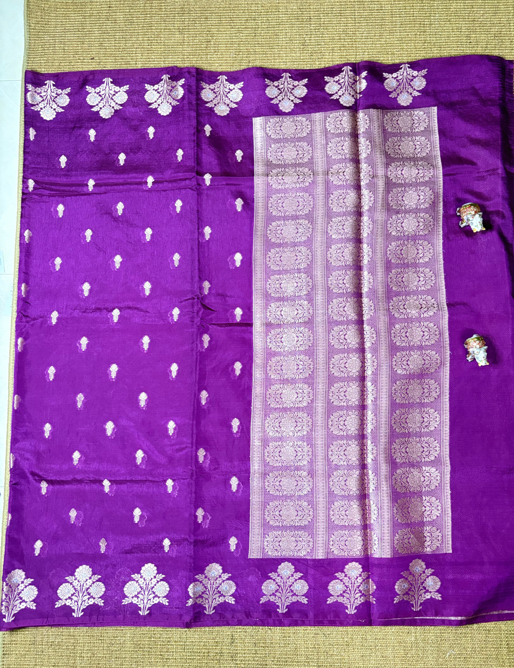 PURPLE Viscose Silk Saree
