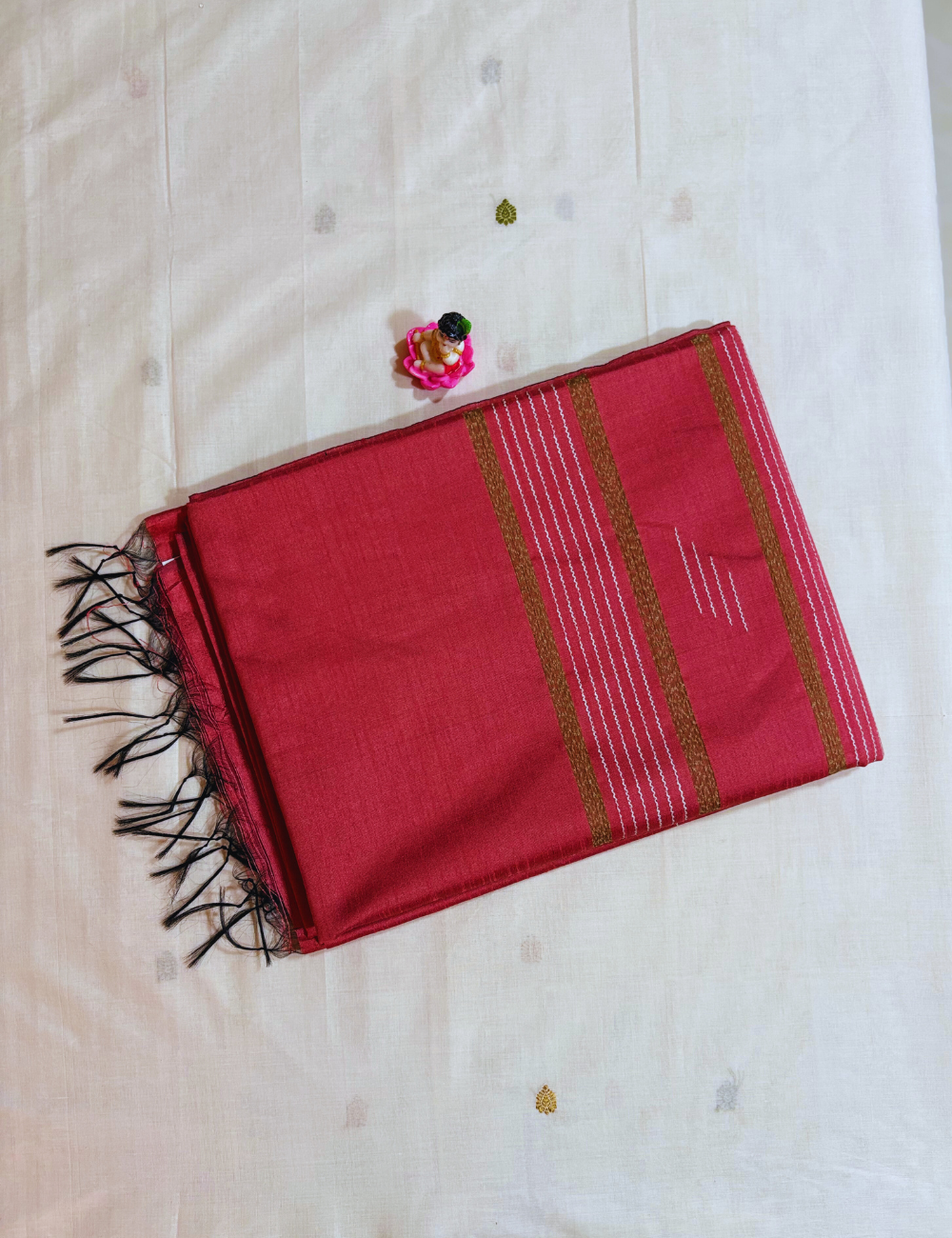 Rosewood  Raw Silk Saree