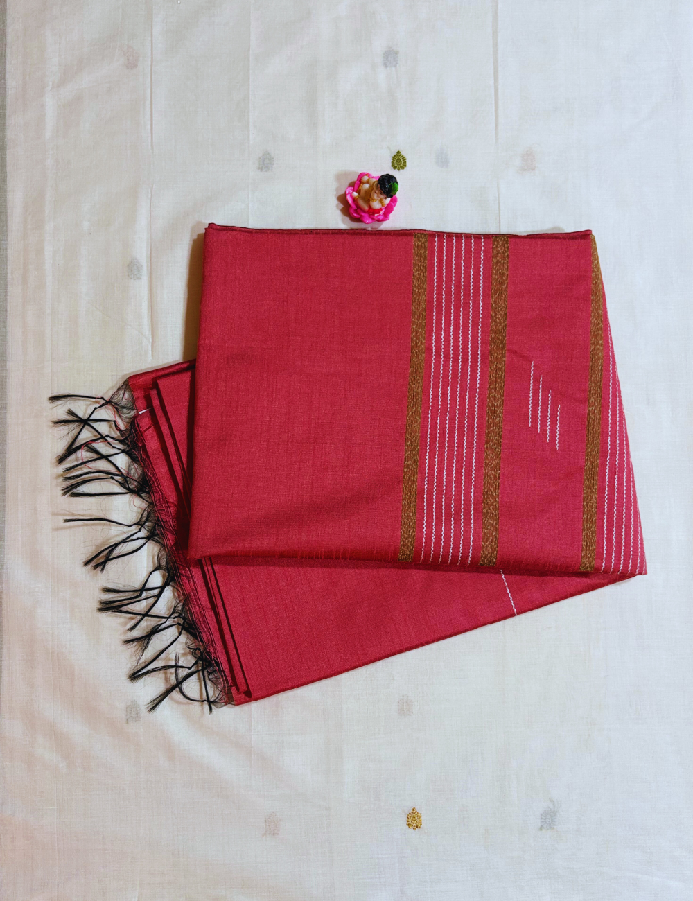 Rosewood  Raw Silk Saree