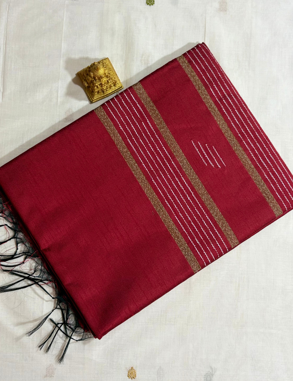 Red Raw Silk Saree