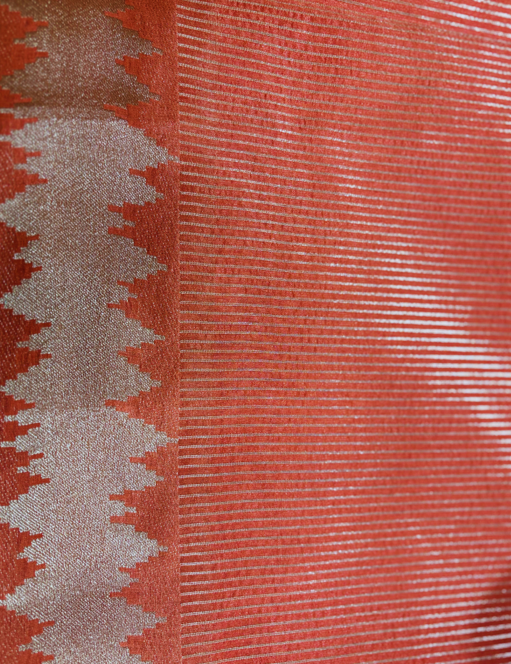 Red With Golden Pallu Semi Silk Saree