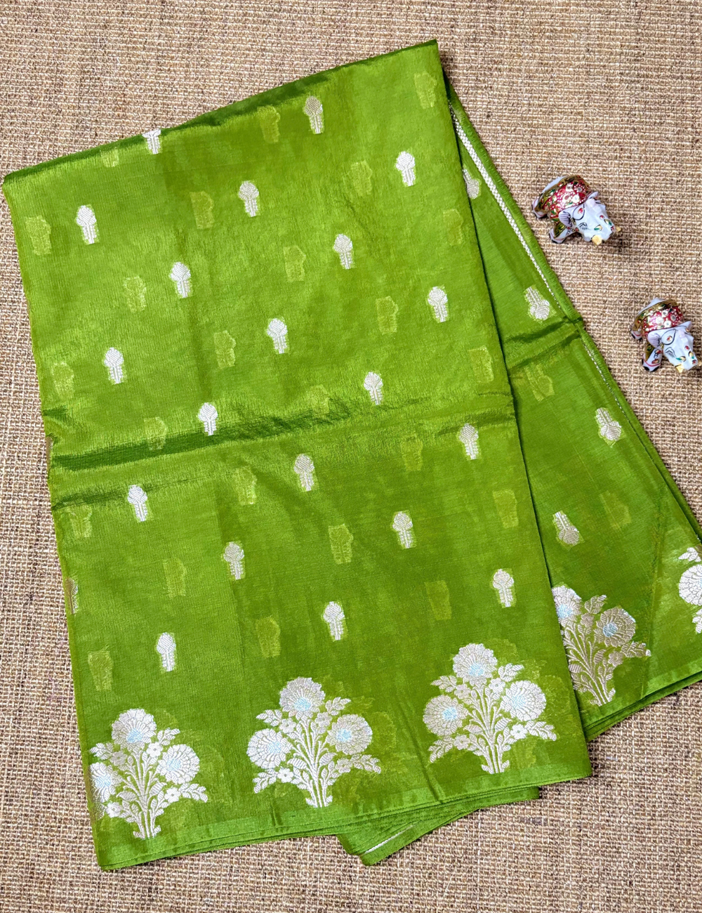Green Viscose Silk Saree
