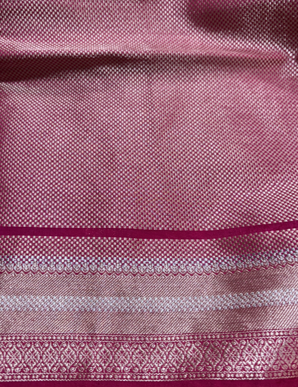 Rani Pink Viscose Silk Saree