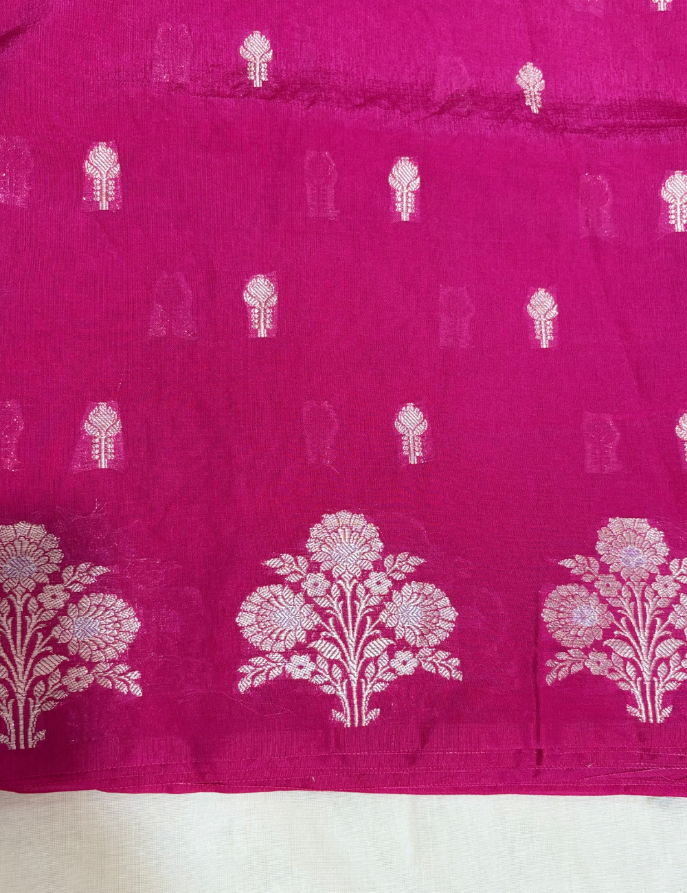Rani Pink Viscose Silk Saree
