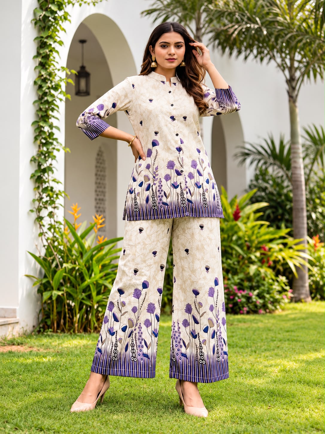 Pure Cotton Floral Print Co-Ord Set