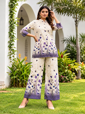Pure Cotton Floral Print Co-Ord Set