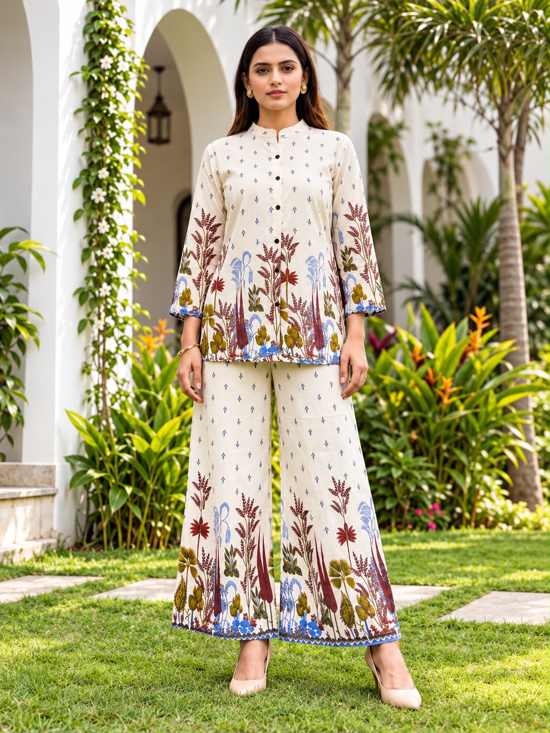 Pure Cotton Floral Print Co-Ord Set