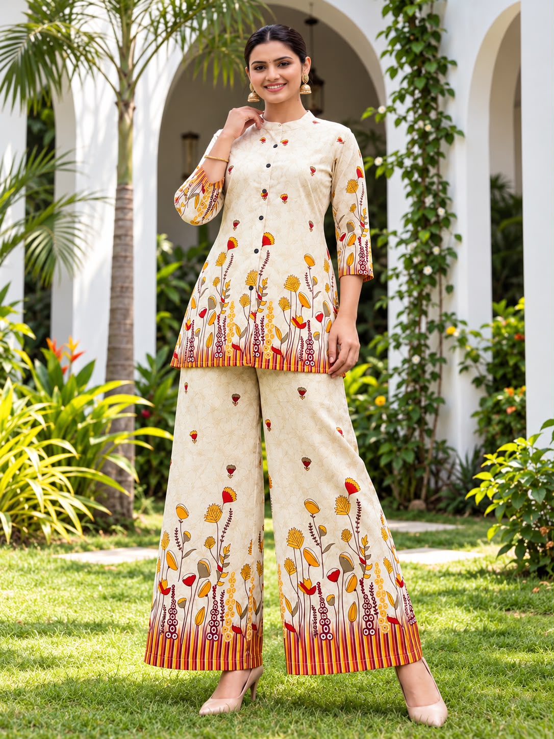 Pure Cotton Floral Print Co-Ord Set