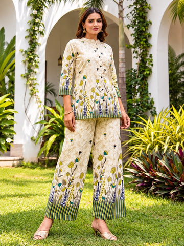 Pure Cotton Floral Print Co-Ord Set
