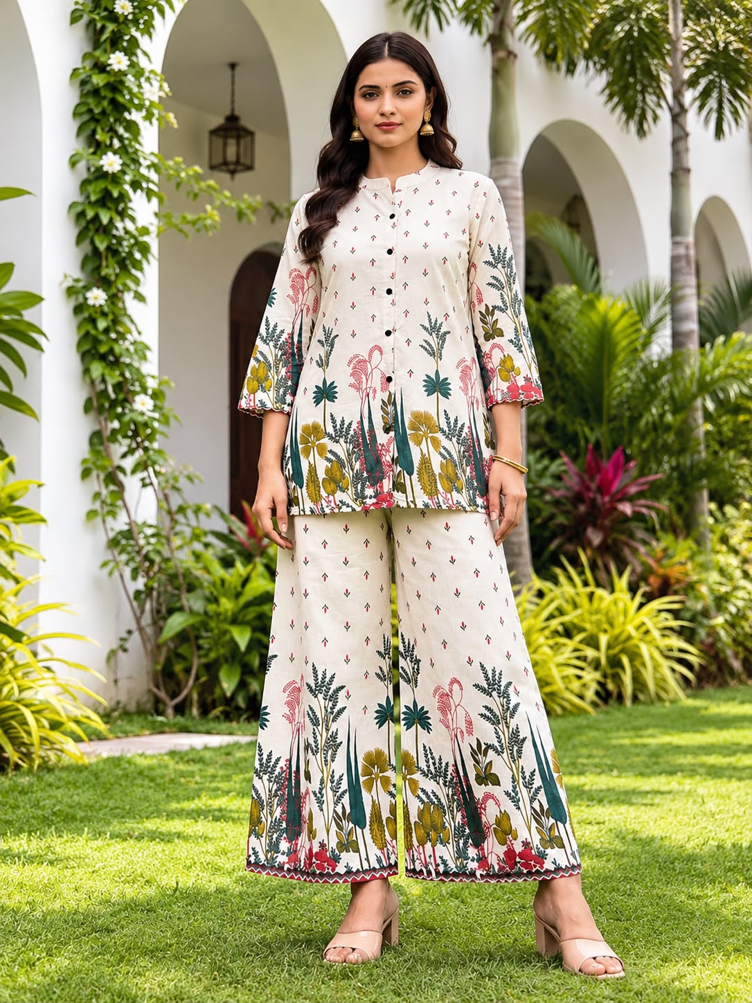 Pure Cotton Floral Print Co-Ord Set