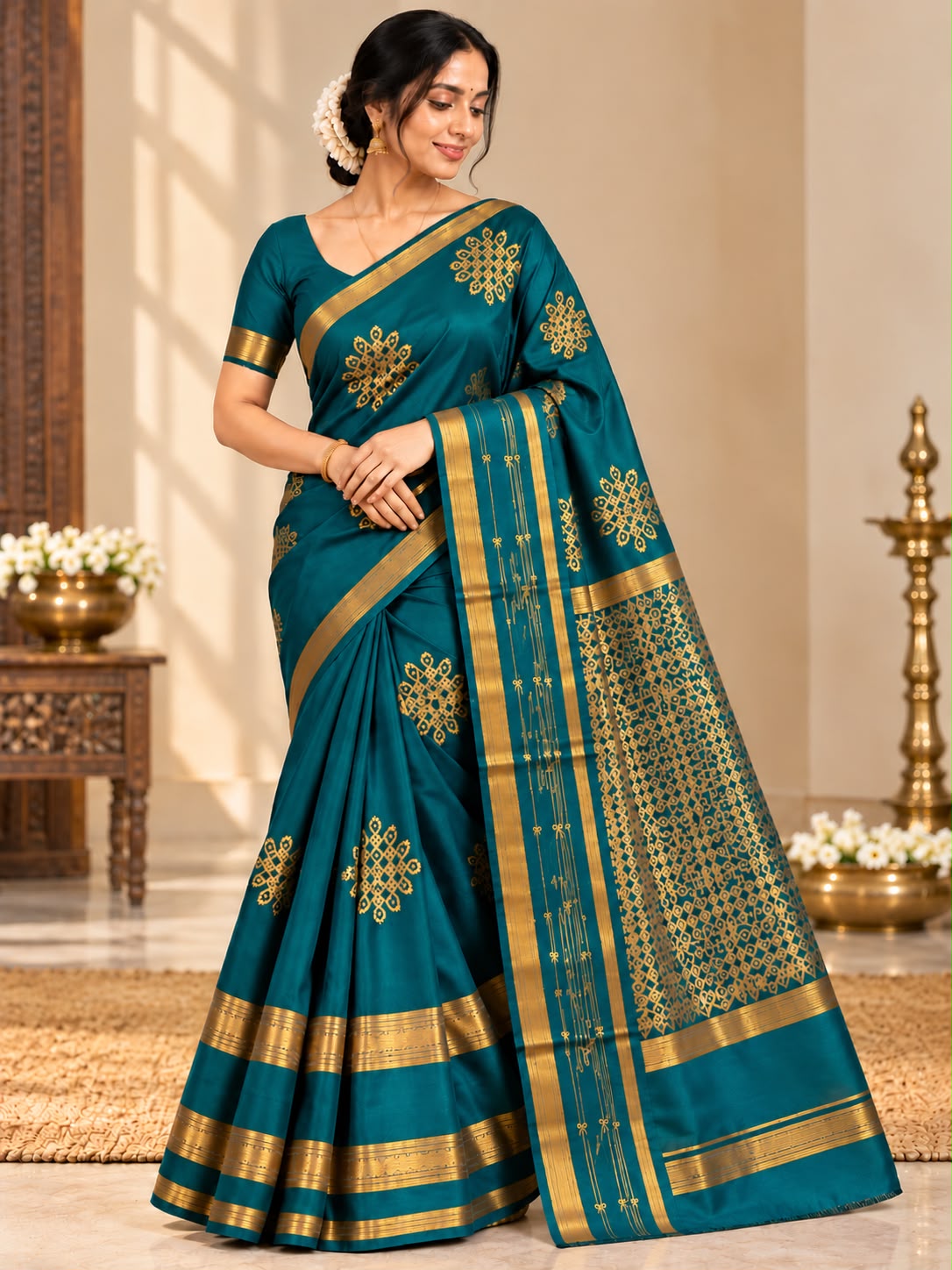 Kolam Silk Saree Set