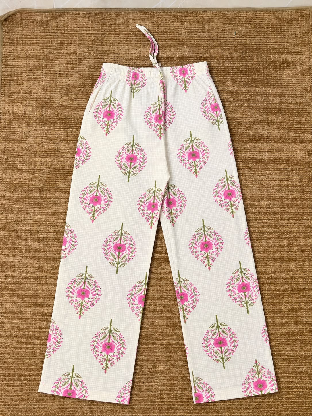 Elegant White Floral Pure Cotton Kurta Set