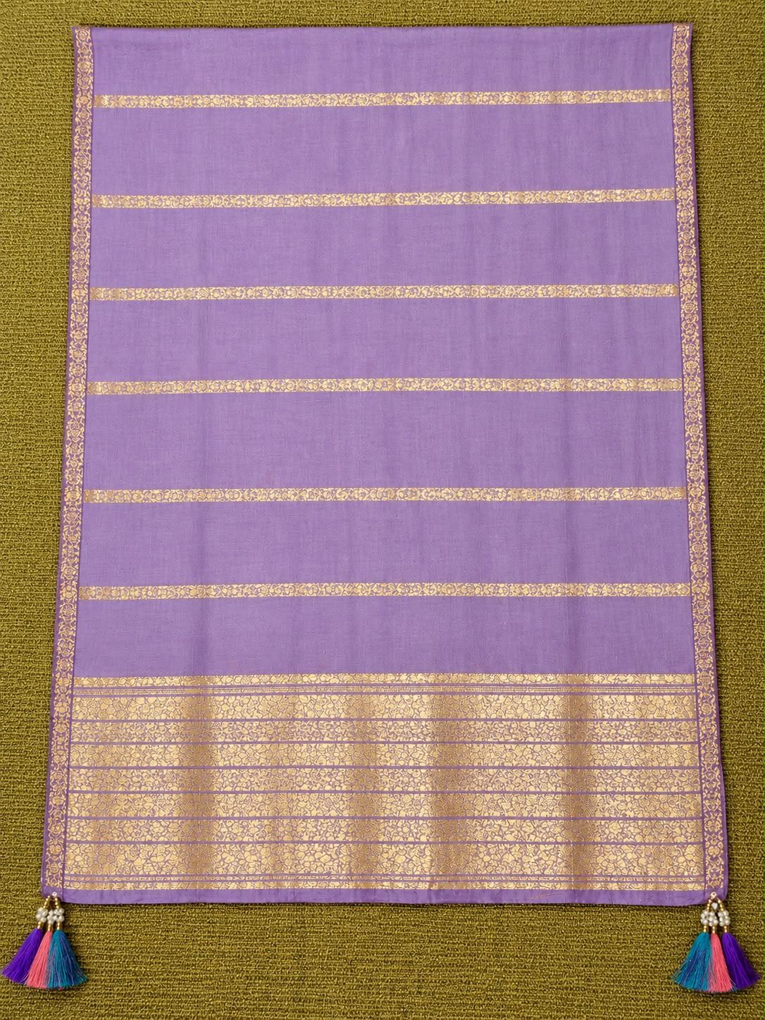 Lavender Embroidered Kurta Set with Dupatta