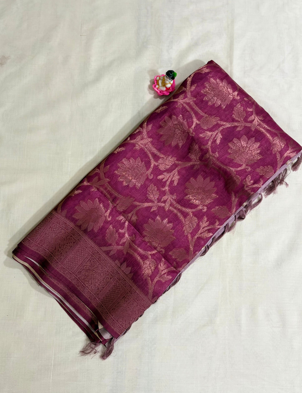 Royal Pink Banarasi Silk Saree