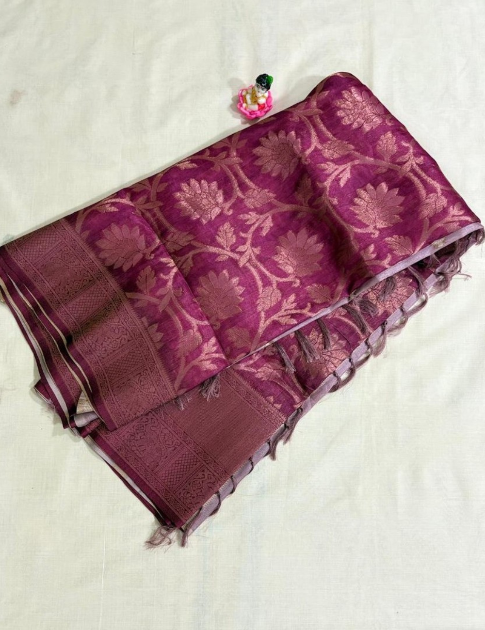 Royal Pink Banarasi Silk Saree