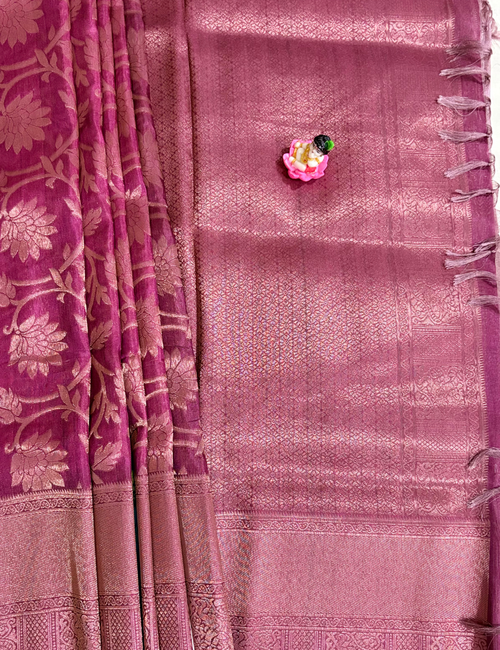Royal Pink Banarasi Silk Saree