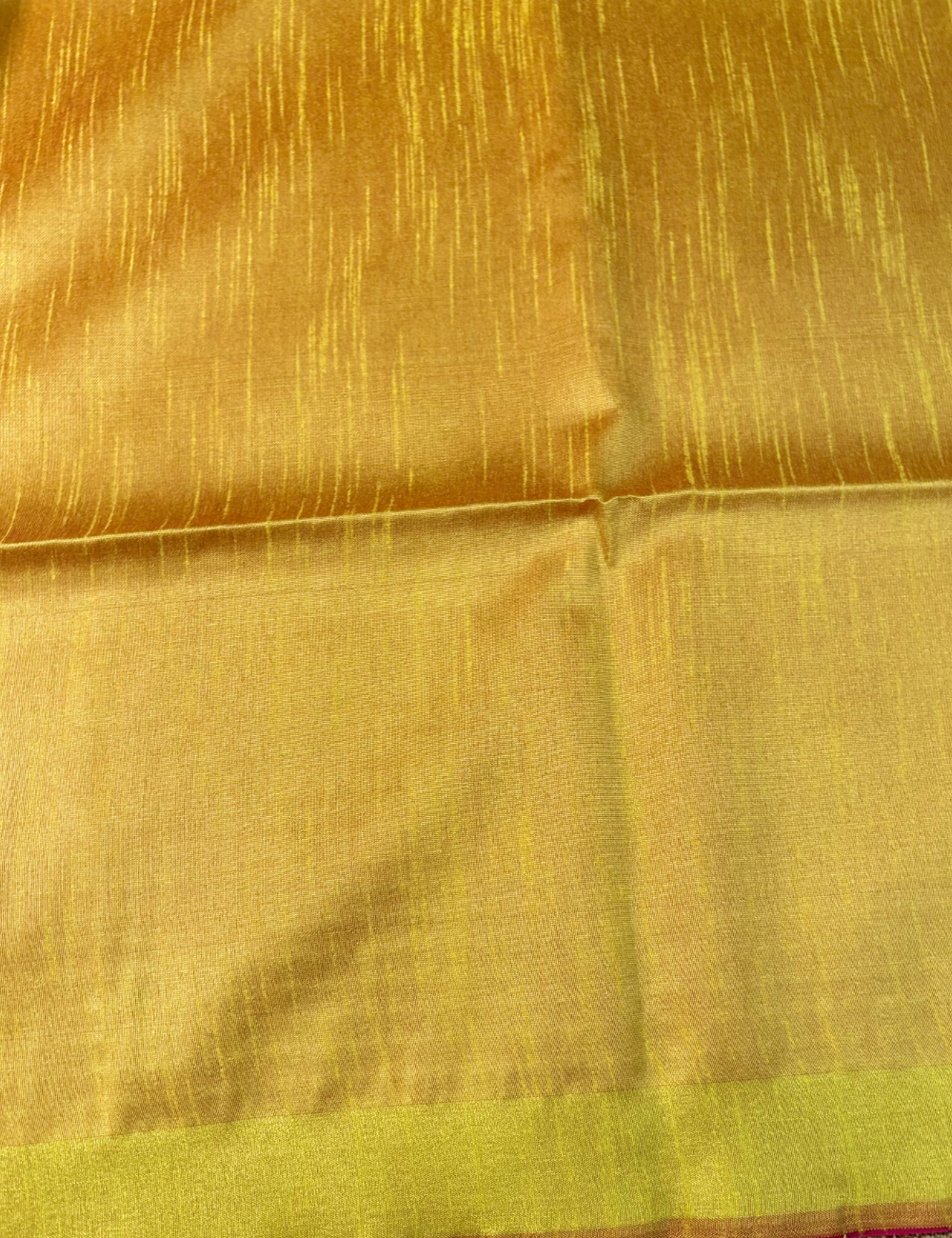 Pink With Yellow Raw Silk Saree