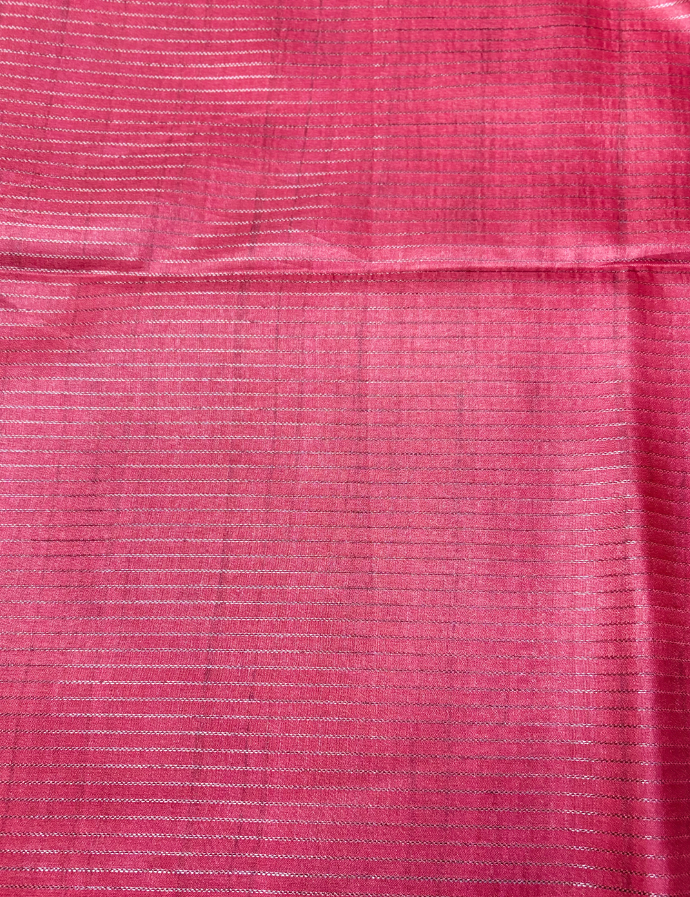 Cream & Orange Floral Raw Silk Saree