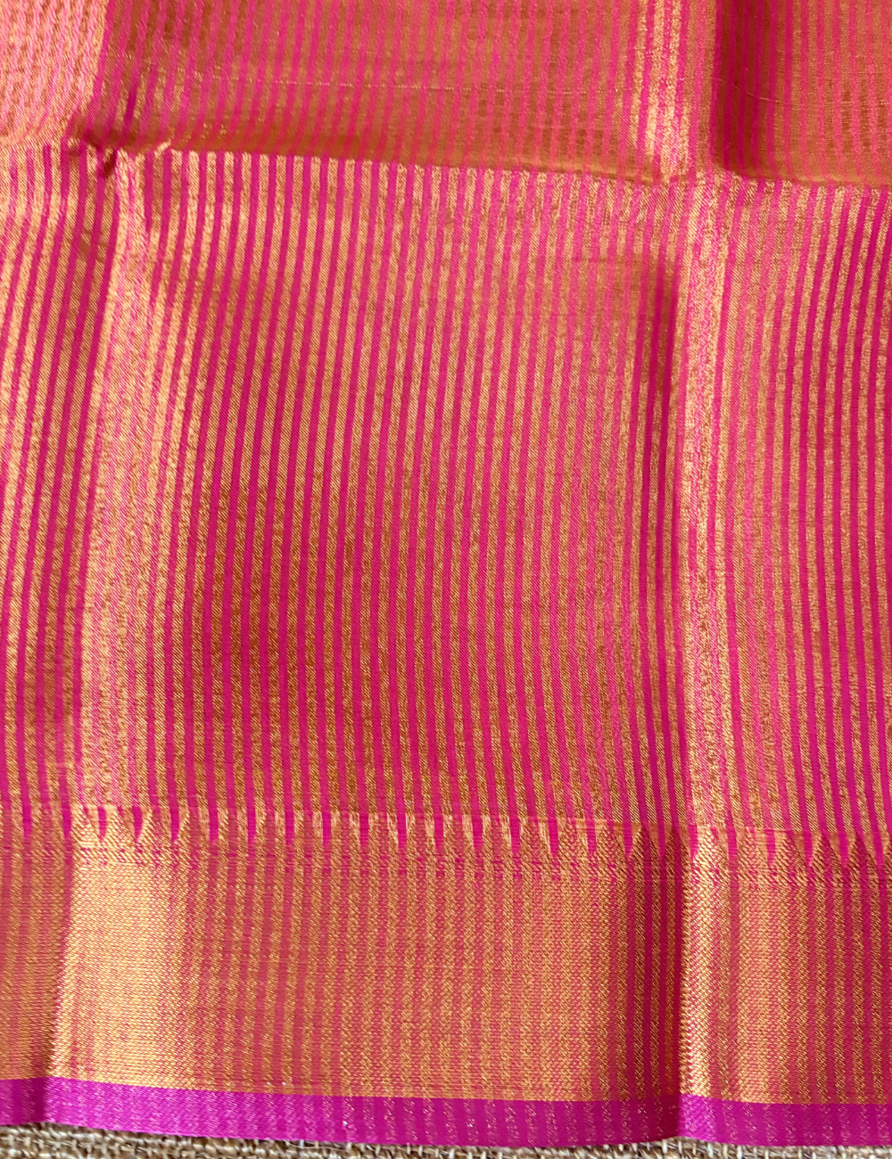 Rani Pink Tissue Silk Saree