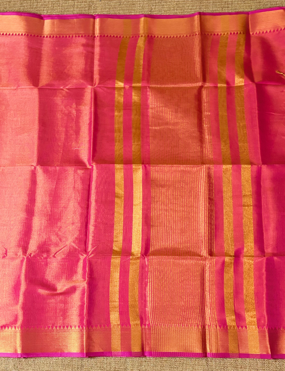 Rani Pink Tissue Silk Saree